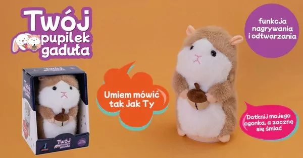 Askato. Twój pupilek - gaduła Chomik powtarza słowa - tantis.pl