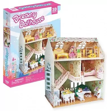 Puzzle 3D. Dreamy Dollhouse. Domek dla lalek - tantis.pl