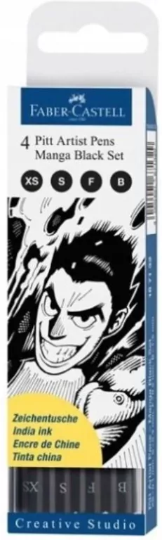 Pitt Artist Pens Manga Black Set - tantis.pl