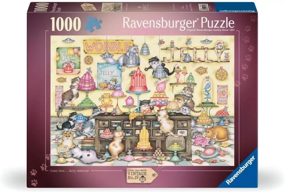 Puzzle 2D: Crazy cats żelki 1000el - tantis.pl