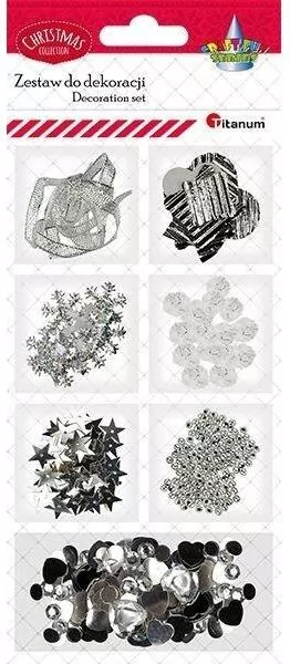 Zestaw do cardmakingu, srebrny - tantis.pl
