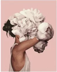 Malowanie po numerach - Pęczek piwonii 40x50cm