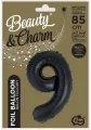 Balon foliowy B&C cyfra 9 matowa czarna 85cm - tantis.pl