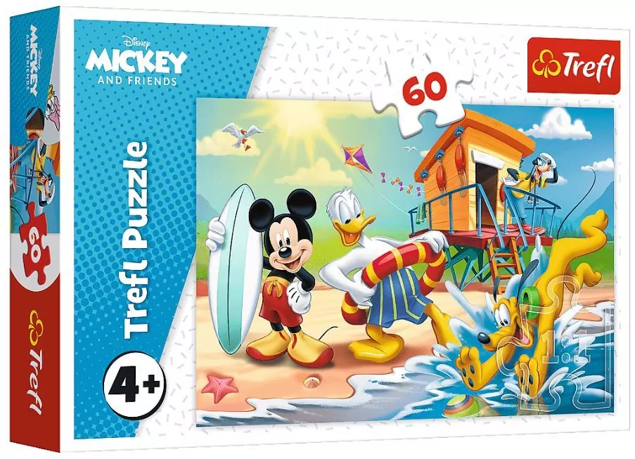 Trefl. Puzzle 60. Ciekawy dzień Mikiego i przyjaciół - tantis.pl