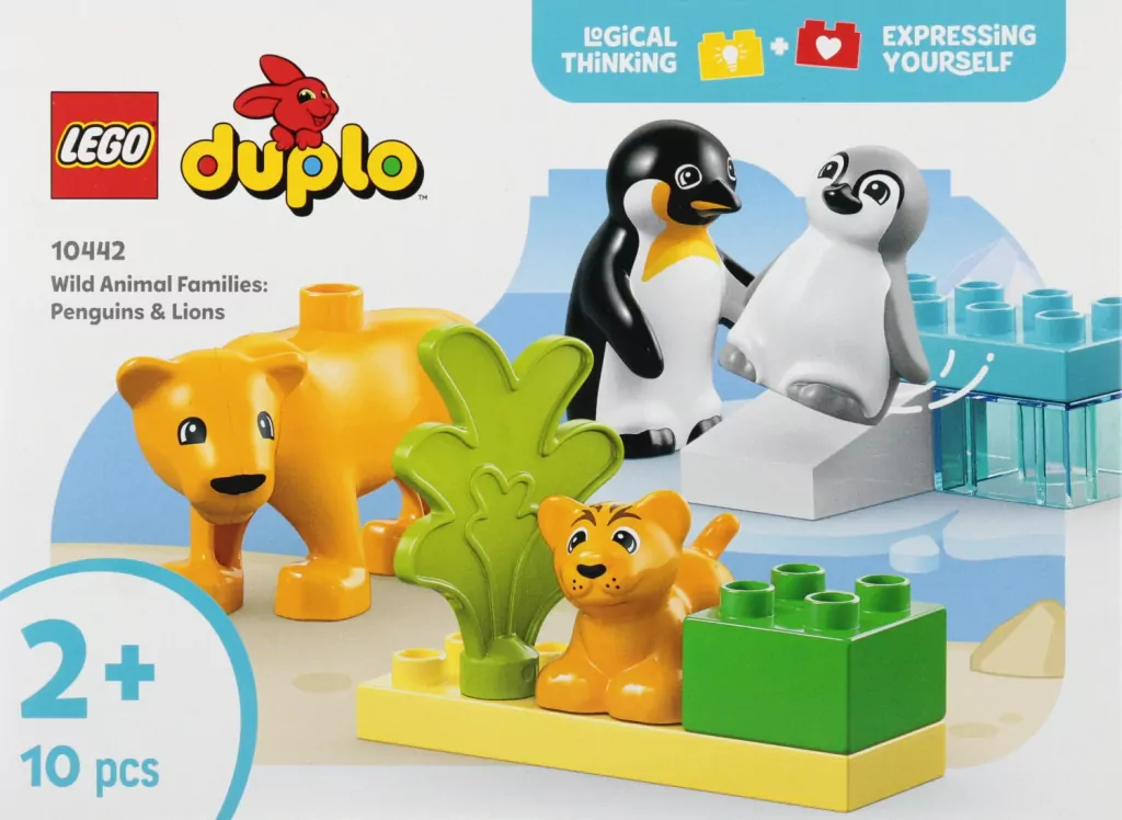 LEGO® Duplo. Rodziny dzikich zwierząt: pingwiny i lwy. 10442 - tantis.pl