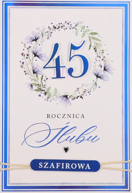 Karnet Rocznica ślubu 45 - tantis.pl