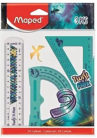 Zestaw geometryczny Dragon Flex 3el MAPED - tantis.pl