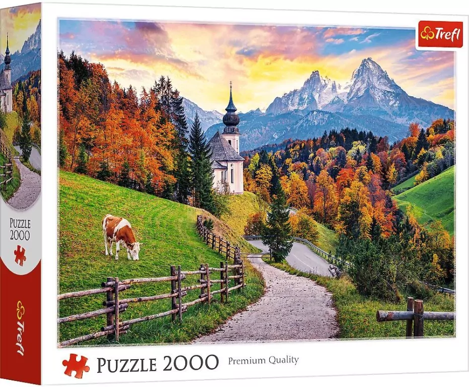 Puzzle 2000 Bawarskie Alpy jesienią TREFL - tantis.pl