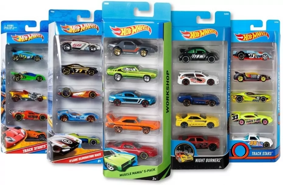 Hot Wheels. Pięciopak aut 1:64. Mix - tantis.pl