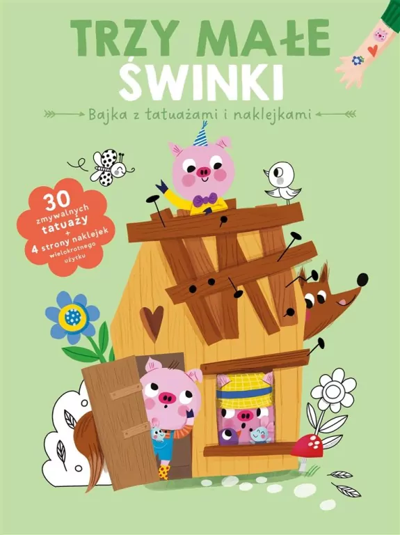 Bajka z tatuażami i naklejkami. Trzy świnki - tantis.pl