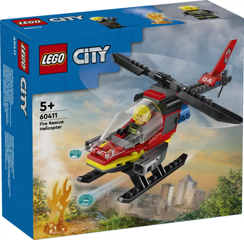 LEGO® City. Strażacki helikopter ratunkowy 60411 - tantis.pl