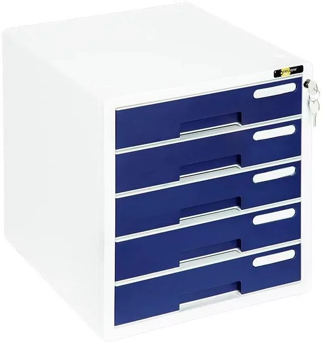 Szafka na dokumenty 5 szufl. granat YELLOW ONE - tantis.pl