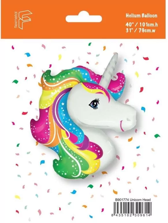 Balon foliowy Jednorożec głowa FX 61cm - tantis.pl
