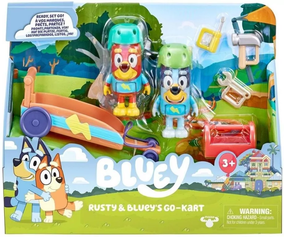 Bluey Pojazd go-kart + dwie figurki 17357 - tantis.pl