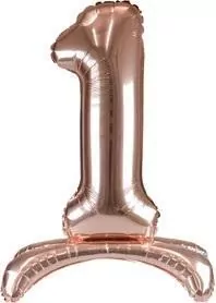 Balon foliowy stojący, różowe złoto 1.90cm - tantis.pl