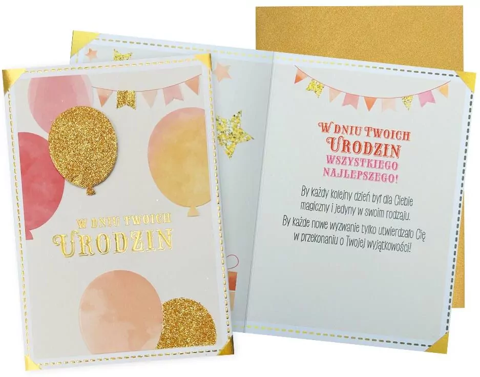 Karnet B6 Urodziny balony - tantis.pl
