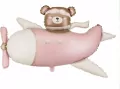 Balon foliowy Miś w Samolocie 94x61cm - tantis.pl
