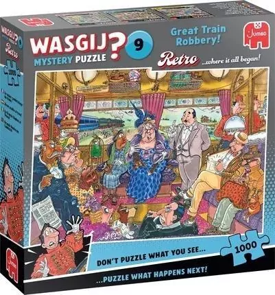 Puzzle 1000 Wasgij Jumbo Retro napad na pociąg - tantis.pl