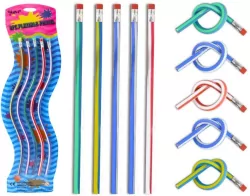 Ołówek z gumką elastyczny 30cm. Blister 5 sztuk