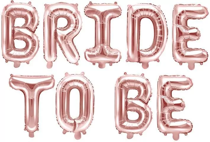 Balon foliowy Bride to be różowe złoto 340x35cm - tantis.pl