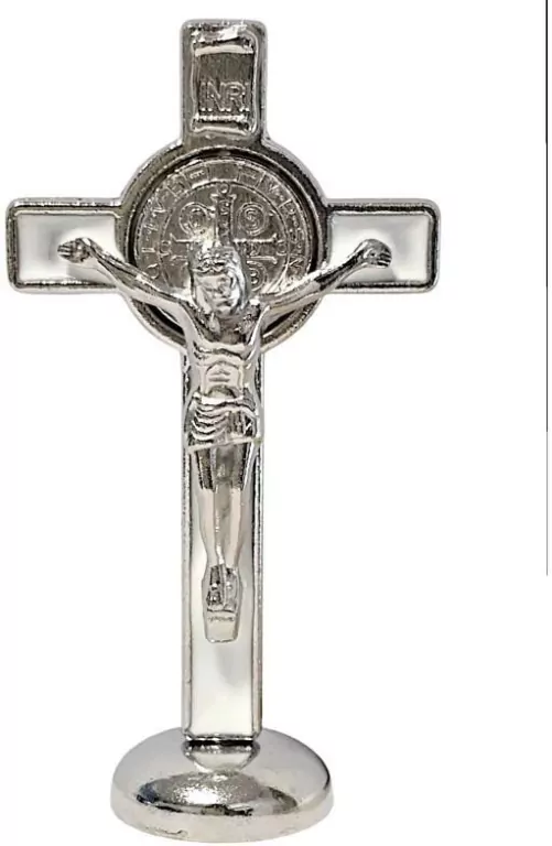 Krzyż stojący biały 8cm - tantis.pl