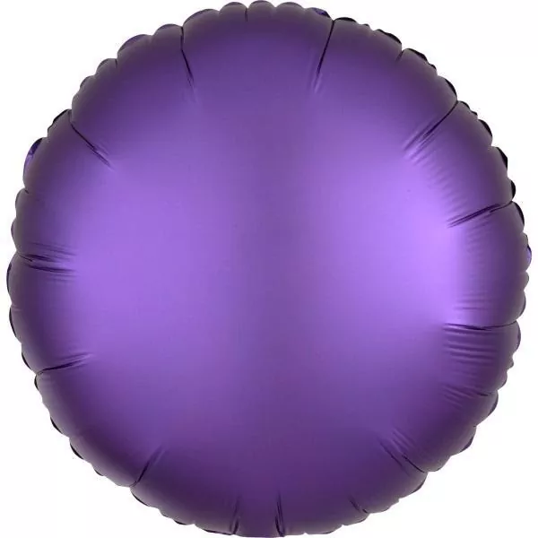 Balon foliowy Lustre fioletowy okrągły 43cm - tantis.pl