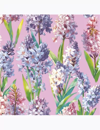 Serwetki DAISY Lunch SD 330x330 Kwiaty fioletowo-różowe 010201 - tantis.pl