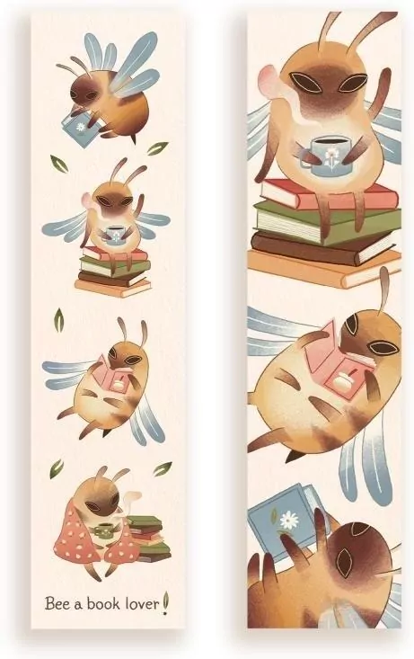Zakładka kartonowa. Bee a book lover - tantis.pl