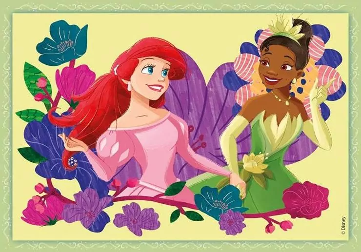 Clementoni. Puzzle 4w1. Super Kolor. Disney Princess - tantis.pl