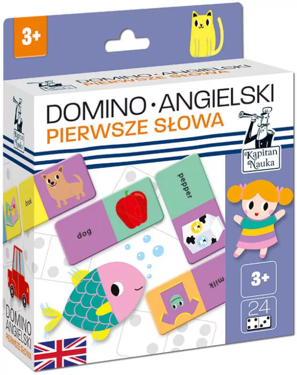 Domino. Angielski. Pierwsze słowa. Kapitan Nauka - tantis.pl