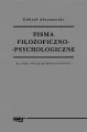 Pisma filozoficzno - psychologiczne. Klasycy polskiej nowoczesności - tantis.pl
