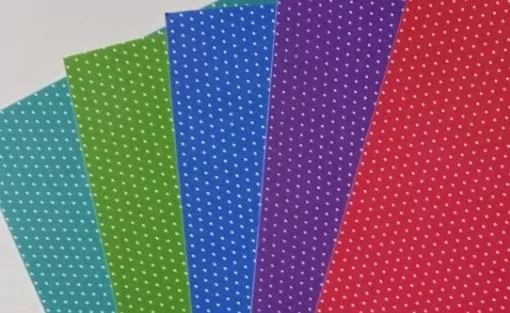 Karton obustronny kropki 300g 24x34cm 5 ark MIX - tantis.pl