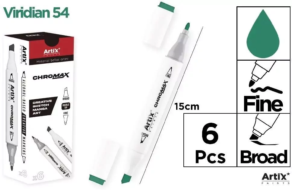 Marker Chromax z 2 końcówk. viridian 54 - tantis.pl