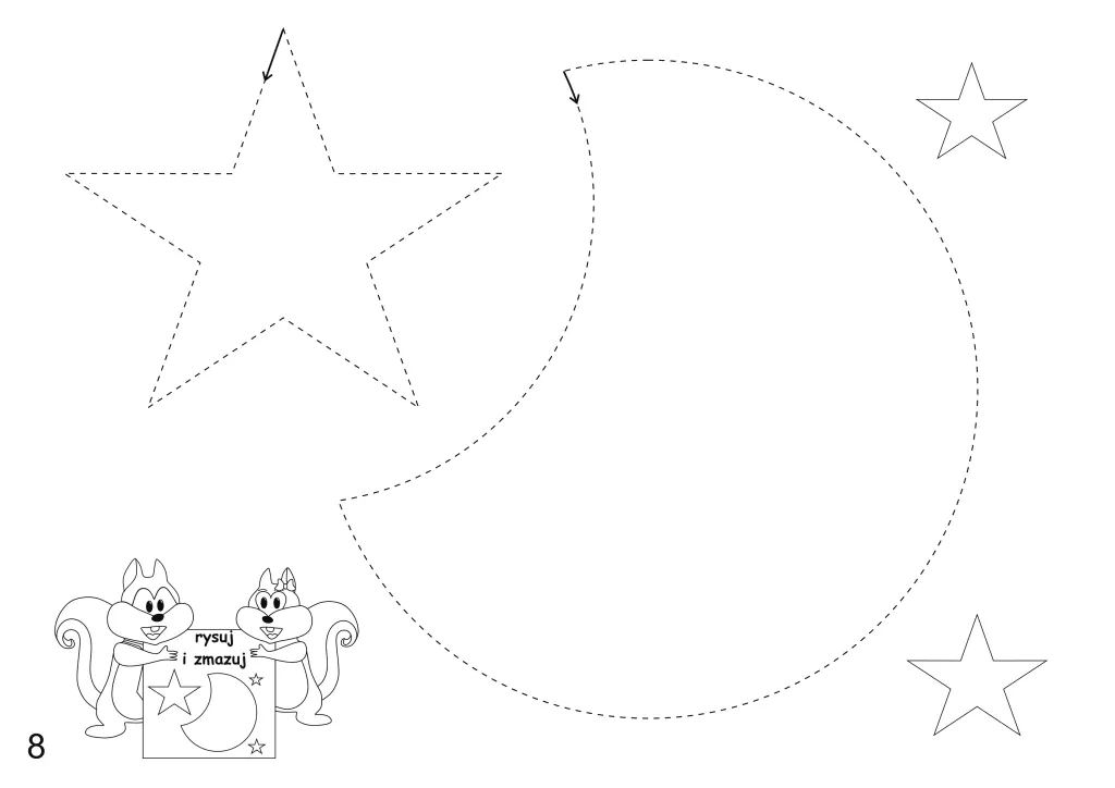 Baw się z wiewiórkami. Rysowanie po śladzie - tantis.pl