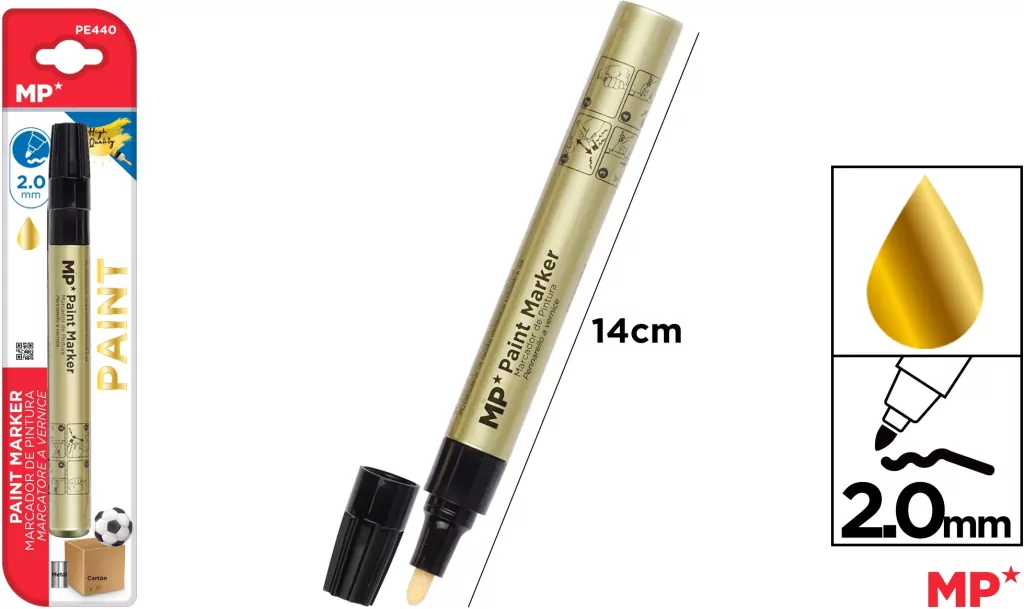 Marker olejowy 3.0mm złoty - tantis.pl