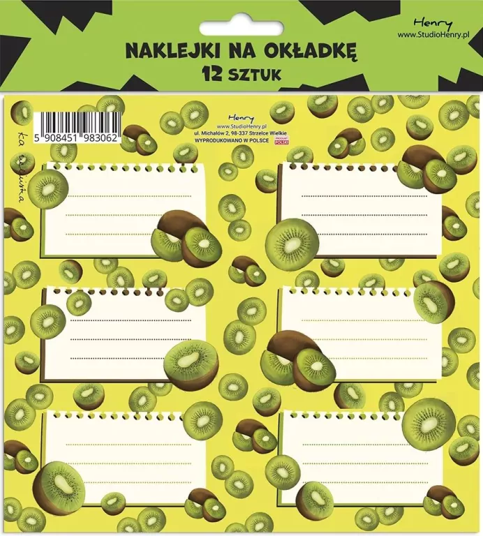 Naklejki na okładkę - Kiwi (12szt) - tantis.pl