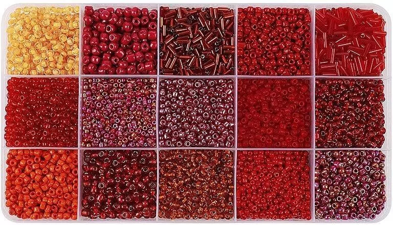 Koraliki DIY odcienie czerwone - tantis.pl