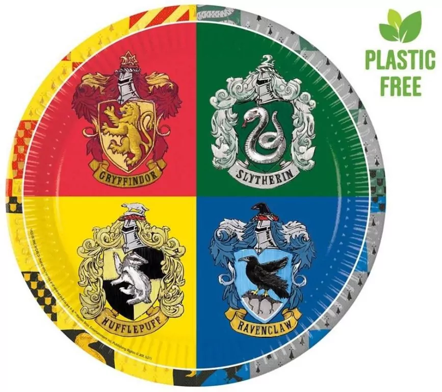 Talerzyki papiertowe Harry Potter 23cm - tantis.pl
