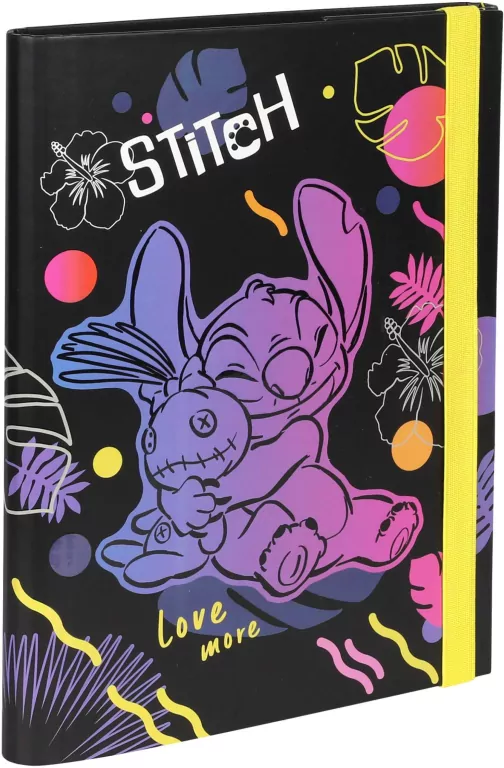 Teczka A5 przestrzenna tekturowa z gumką Disney Black wzór 2 - tantis.pl