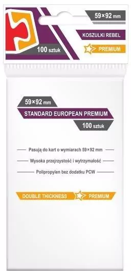 Koszulki na karty Rebel (59x92 mm) Aquila Premium, 100 sztuk - tantis.pl