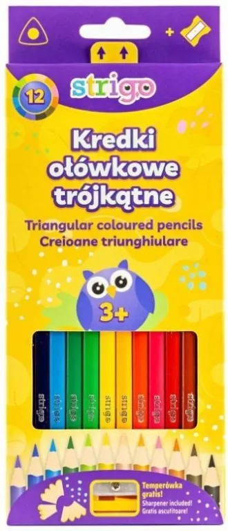 Kredki ołówkowe 12kol lub flamastry STRIGO - tantis.pl