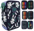 Piórnik 3-komorowy z wyposażeniem Coolpack Jumper 3 game night bunny land - tantis.pl