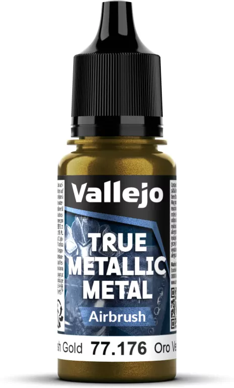 Vallejo: 77.176 - True Metallic Metal - Airbrush - Greenish Gold (18 ml) - tantis.pl