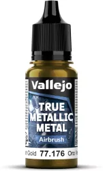 Vallejo: 77.176 - True Metallic Metal - Airbrush - Greenish Gold (18 ml)
