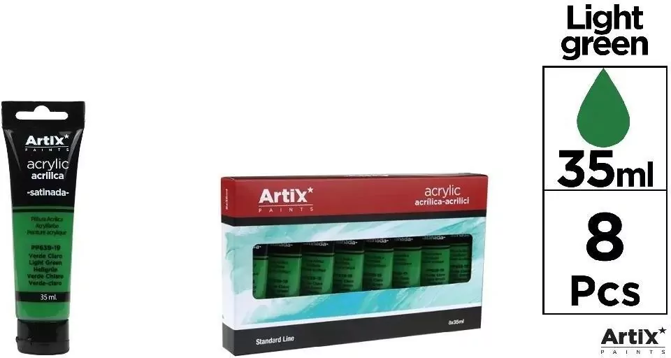 Farba akrylowa jasnozielona 35ml - tantis.pl