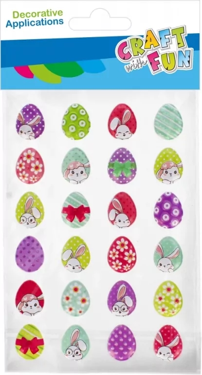Naklejki Puffy Pisanki 24 szt - tantis.pl