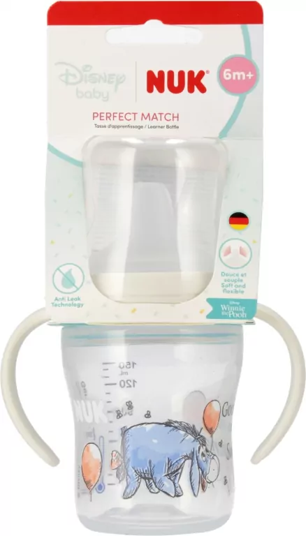 NUK. Butelka do nauki picia z ustnikiem. 150 ml. Osioł - tantis.pl