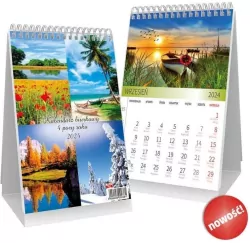 Kalendarz 2024 biurkowy. Cztery pory roku