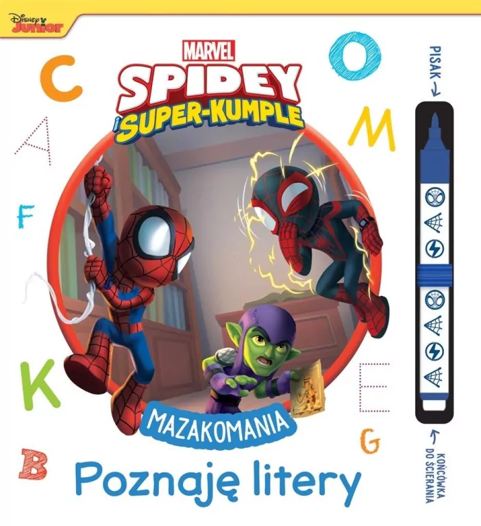 Mazakomania. Poznaję litery. Spidey i super-kumple. Disney - tantis.pl