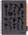 Kołozeszyt Pads A4/100K kratka Floral czarny - tantis.pl